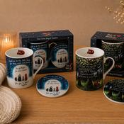 Fox Under The Moon Mug &amp; Coaster Gift Set image