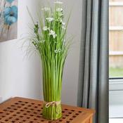 Faux Flowers Bouquet (White, 55cm)