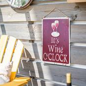 Hanging Wall Sign (It's Wine O'Clock) image