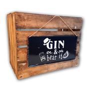 Hanging Wall Sign (Gin &amp; Bear It)