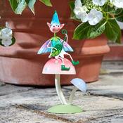 Garden Fairy Ornament (Sitting on Mushroom) image