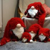 Soft Toy Christmas Decoration (Red Super Furry) image