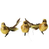 Christmas Figurines (Gold Glitter Bird)