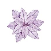 Poinsettia Velvet Flower Clip (Lilac)