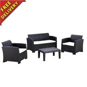 Rattan Garden Furniture Set With Cushions image