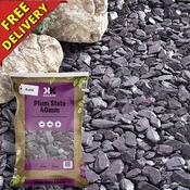 18kg Bag of Plum Slate Gravel 40mm
