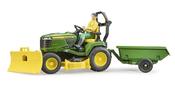 John Deere Ride On Mower/Trailer/ With Gardener image