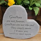 Graveside Memorial Plaque (Goodbyes Aren't Forever) image