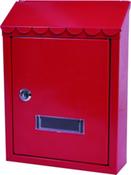 Manor Contemporary Red Steel Postbox image