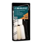 4" Paint Roller Set with Tray &amp; 5 Sleeves