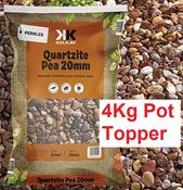 Quartzite Pea Gravel Pot Topper 20mm (4kg)