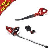 55cm Cordless Hedgetrimmer and Blower Kit with Battery (Einhell) image