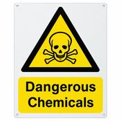 Dangerous Chemicals Warning Sign image