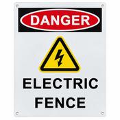 Danger Electric Fence Warning Sign image