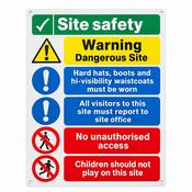 Site Safety Warning and PPE Sign image