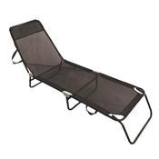 Outback Relaxer Green Padded Sun Lounger with Timber Armrests
