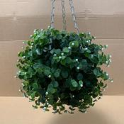 Artificial Topiary Ball (White Flower) image