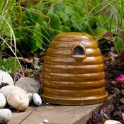 Ceramic Bee Skep (Includes Nesting Material) image