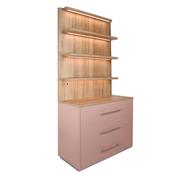 REM Glam Lux Salon Retail Unit with LED Light - pasadena-pine image