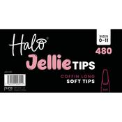 Halo Jellie Nail Tips Long Coffin Mixed Size 480 Pack image