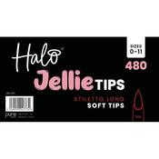 Halo Jellie Nail Tips Long Stiletto Mixed Size 480 Pack image
