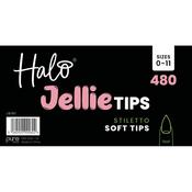 Halo Jellie Nail Tips Stiletto Mixed Size 480 Pack image