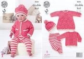 King Cole 4555 Baby Set in Baby Glitz DK image