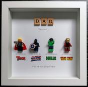 Dad You're My Superhero - Lego Frame