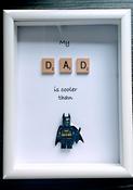 My Dad is cooler than Batman - Lego Frame