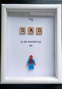 My Dad is as amazing as Spiderman - Lego Frame