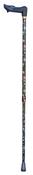 Orthopaedic Cane Black Floral - Left Handed image