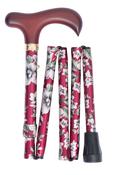 Folding Burgundy Floral Cane image