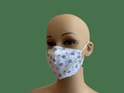 Kids Reusable Face Mask With 2 Filters - White Print