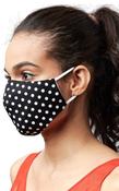 Reusable Face Mask - Black Polka Dot