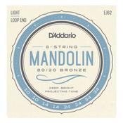 D'addario EJ62 Light 80/20 Bronze Mandolin Strings 10-34