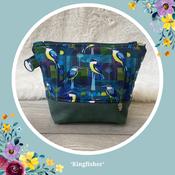 Handmade Make Up Bag - Kingfisher
