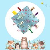 Small Tag Square - White Bunny