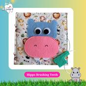 Busy Book Page - Brush the Hippo's Teeth