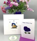 Mother's Day Gift &amp; Card - Embroidery- Tweeting