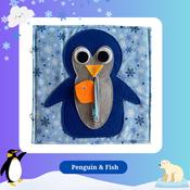 Busy Book Page - Penguin (zip fastening &amp; feed the penguin)