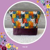 Handmade Make Up Bag - 'Oh Hi'