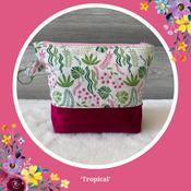 Handmade Make Up Bag - Tropical