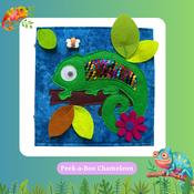 Busy Book Page - Peek-a-Book Chameleon