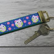 Wrist Key Fob - Blue owls