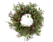 Berry Glitter Wreath Glitter Red Berries, Pinecones Indoor Green/Colour(S) image
