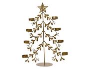 Tealightholder Iron Tree Gold Foil 8 Tealight Holders image