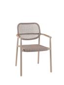 Midleton stacking chair alu lin rope beige teak ar