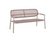 Midleton 2-seat alu sand rope beige teak arm