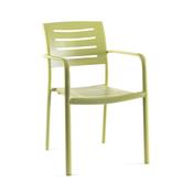 Paris stacking chair full alu lime green
