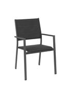 Capri Aluminum Stacking Chair - Black image